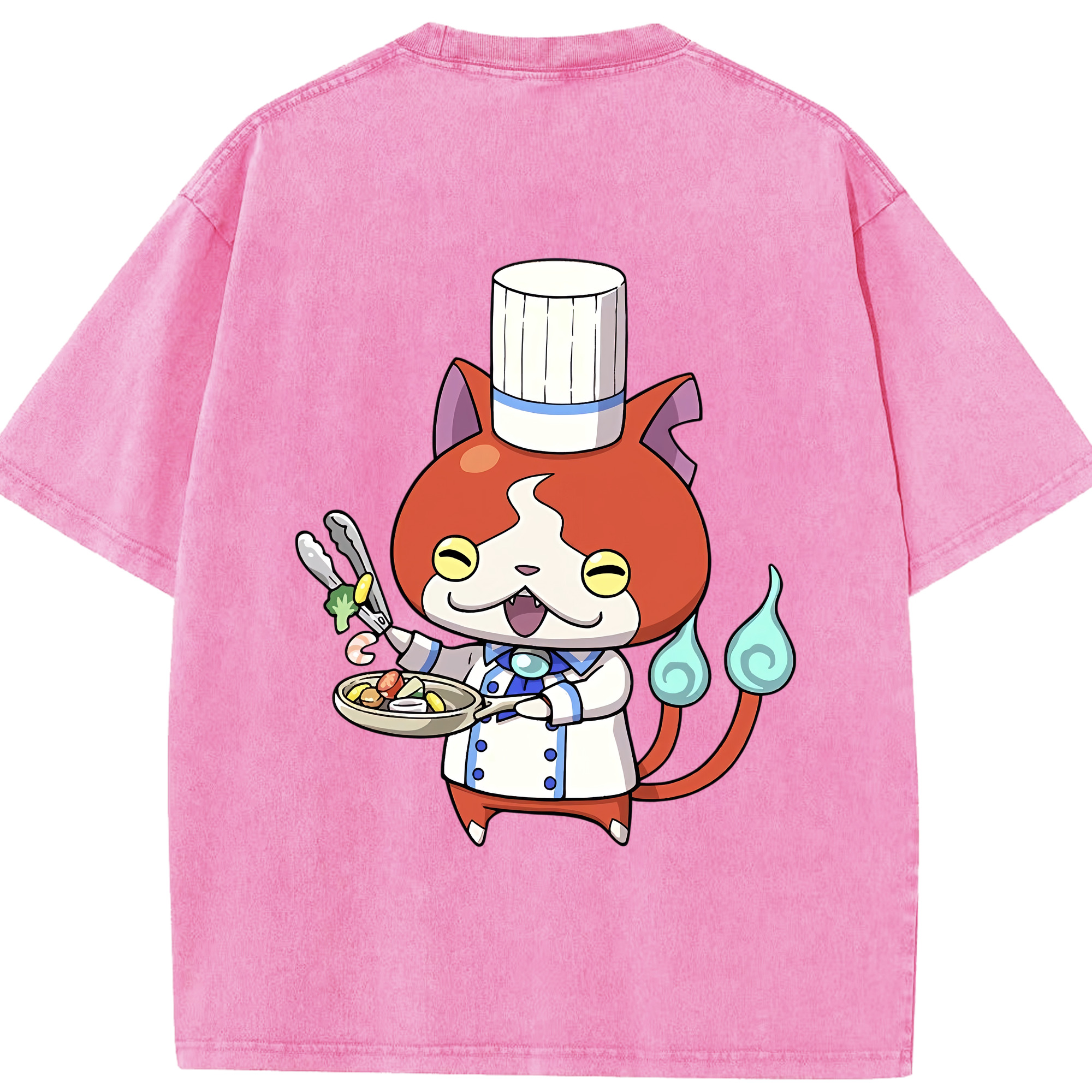 （画像用） 妖怪ウォッチ Yo-kai Watch 綿100% ヴィンテージ風 半袖Tシャツ（背面プリント）